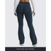 image:imageAoxjox Flare Leggings for Women Metamorph MidRise Hidden Scrunch Butt Lifting Wide Leg Yoga Pants 303234Blueberry