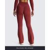 image:imageAoxjox Flare Leggings for Women Metamorph MidRise Hidden Scrunch Butt Lifting Wide Leg Yoga Pants 303234Burgundy