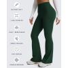 image:imageAoxjox Flare Leggings for Women Metamorph MidRise Hidden Scrunch Butt Lifting Wide Leg Yoga Pants 303234Forest Green