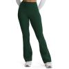 image:imageAoxjox Flare Leggings for Women Metamorph MidRise Hidden Scrunch Butt Lifting Wide Leg Yoga Pants 303234Forest Green