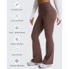 image:imageAoxjox Flare Leggings for Women Metamorph MidRise Hidden Scrunch Butt Lifting Wide Leg Yoga Pants 303234Fudge Coffee