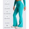 image:imageAoxjox Flare Leggings for Women Metamorph MidRise Hidden Scrunch Butt Lifting Wide Leg Yoga Pants 303234Lagoon Teal