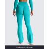 image:imageAoxjox Flare Leggings for Women Metamorph MidRise Hidden Scrunch Butt Lifting Wide Leg Yoga Pants 303234Lagoon Teal