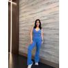 image:imageAoxjox Flare Leggings for Women Metamorph MidRise Hidden Scrunch Butt Lifting Wide Leg Yoga Pants 303234Motion Blue