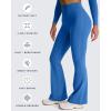 image:imageAoxjox Flare Leggings for Women Metamorph MidRise Hidden Scrunch Butt Lifting Wide Leg Yoga Pants 303234Motion Blue