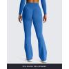 image:imageAoxjox Flare Leggings for Women Metamorph MidRise Hidden Scrunch Butt Lifting Wide Leg Yoga Pants 303234Motion Blue