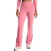 image:imageAoxjox Flare Leggings for Women Metamorph MidRise Hidden Scrunch Butt Lifting Wide Leg Yoga Pants 303234Rose Clay
