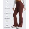 image:imageAoxjox Flare Leggings for Women Metamorph MidRise Hidden Scrunch Butt Lifting Wide Leg Yoga Pants 303234Rum Raisin