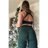 image:imageAoxjox High Waisted Workout Metamorph Breeze Leggings for Women Tummy Control Buttery Soft Yoga Pants 242628Forest Green