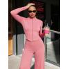 image:imageAoxjox Womens Geo Full Zip Velura Jacket Workout Buttery Soft PlushFlex Long Sleeve Thumbhole with Pocket CardiganRose Clay