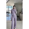 image:imageAoxjox Womens Geo Full Zip Velura Jacket Workout Buttery Soft PlushFlex Long Sleeve Thumbhole with Pocket CardiganSoft Amethyst