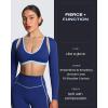 image:imageAoxjox Womens Long Sleeve Open Front Lexi Lined Bolero Shrug Crop Top CardiganBellwether BlueAiry Blue