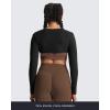 image:imageAoxjox Womens Long Sleeve Open Front Lexi Lined Bolero Shrug Crop Top CardiganBlack