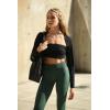 image:imageAoxjox Womens Long Sleeve Open Front Lexi Lined Bolero Shrug Crop Top CardiganBlack