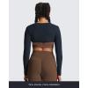 image:imageAoxjox Womens Long Sleeve Open Front Lexi Lined Bolero Shrug Crop Top CardiganBlueberry