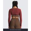 image:imageAoxjox Womens Long Sleeve Open Front Lexi Lined Bolero Shrug Crop Top CardiganBurgundy Reddish Brown