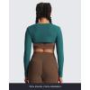 image:imageAoxjox Womens Long Sleeve Open Front Lexi Lined Bolero Shrug Crop Top CardiganDeep Lagoon