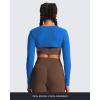 image:imageAoxjox Womens Long Sleeve Open Front Lexi Lined Bolero Shrug Crop Top CardiganDirectoire Blue