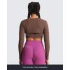 image:imageAoxjox Womens Long Sleeve Open Front Lexi Lined Bolero Shrug Crop Top CardiganFudge Coffee