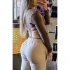 image:imageAoxjox Womens Long Sleeve Open Front Lexi Lined Bolero Shrug Crop Top CardiganFudge Coffee