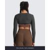 image:imageAoxjox Womens Long Sleeve Open Front Lexi Lined Bolero Shrug Crop Top CardiganIron Grey