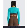 image:imageAoxjox Womens Long Sleeve Open Front Lexi Lined Bolero Shrug Crop Top CardiganLagoon Teal
