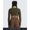 image:imageAoxjox Womens Long Sleeve Open Front Lexi Lined Bolero Shrug Crop Top CardiganOlive Green