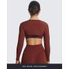 image:imageAoxjox Womens Long Sleeve Open Front Lexi Lined Bolero Shrug Crop Top CardiganRum RaisinMulch