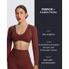 image:imageAoxjox Womens Long Sleeve Open Front Lexi Lined Bolero Shrug Crop Top CardiganRum RaisinMulch