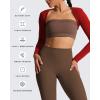 image:imageAoxjox Womens Long Sleeve Open Front Lexi Lined Bolero Shrug Crop Top CardiganRumba Red
