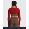 image:imageAoxjox Womens Long Sleeve Open Front Lexi Lined Bolero Shrug Crop Top CardiganRumba Red