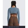 image:imageAoxjox Womens Long Sleeve Open Front Lexi Lined Bolero Shrug Crop Top CardiganSteel Blue