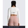 image:imageAoxjox Womens Long Sleeve Open Front Lexi Lined Bolero Shrug Crop Top CardiganWhite