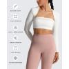 image:imageAoxjox Womens Long Sleeve Open Front Lexi Lined Bolero Shrug Crop Top CardiganWhite