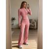 image:imageAoxjox Womens Velura Straight Leg Yoga Pants Buttery Soft PlushFlex MidWaist WideLeg for Workout amp Casual LeggingsRose Clay