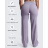 image:imageAoxjox Womens Velura Straight Leg Yoga Pants Buttery Soft PlushFlex MidWaist WideLeg for Workout amp Casual LeggingsSoft Amethyst