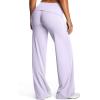 image:imageAoxjox Womens Workout Athlenza Fold Over Waist Straight Leg Bottoms Lumastretch Gym Yoga Pants 313335Misty Lilac