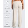image:imageAoxjox Womens Workout Athlenza Fold Over Waist Straight Leg Bottoms Lumastretch Gym Yoga Pants 313335Vanilla Beige