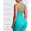 image:imageAoxjox Womens Workout Sleeveless Lola Longline Tank Fitness Training Gym Yoga Crop TanksLagoon Teal
