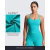 image:imageAoxjox Womens Workout Sleeveless Lola Longline Tank Fitness Training Gym Yoga Crop TanksLagoon Teal