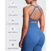 image:imageAoxjox Womens Workout Sleeveless Lola Longline Tank Fitness Training Gym Yoga Crop TanksMotion Blue