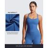 image:imageAoxjox Womens Workout Sleeveless Lola Longline Tank Fitness Training Gym Yoga Crop TanksMotion Blue