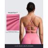 image:imageAoxjox Womens Workout Sports Bras Cross Back Fitness Athletic Velura Ruched Bra PlushFlex Yoga Crop TankRose Clay