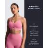 image:imageAoxjox Womens Workout Sports Bras Cross Back Fitness Athletic Velura Ruched Bra PlushFlex Yoga Crop TankRose Clay