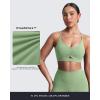 image:imageAoxjox Womens Workout Sports Bras Cross Back Fitness Athletic Velura Ruched Bra PlushFlex Yoga Crop TankSage Drift
