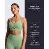 image:imageAoxjox Womens Workout Sports Bras Cross Back Fitness Athletic Velura Ruched Bra PlushFlex Yoga Crop TankSage Drift