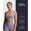 image:imageAoxjox Womens Workout Sports Bras Cross Back Fitness Athletic Velura Ruched Bra PlushFlex Yoga Crop TankSoft Amethyst