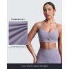 image:imageAoxjox Womens Workout Sports Bras Cross Back Fitness Athletic Velura Ruched Bra PlushFlex Yoga Crop TankSoft Amethyst