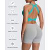 image:imageAoxjox Womens Workout Sports Bras Twist Front Fitness Training Gym Bra Yoga Crop Lola TankLagoon Teal