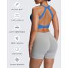 image:imageAoxjox Womens Workout Sports Bras Twist Front Fitness Training Gym Bra Yoga Crop Lola TankMotion Blue